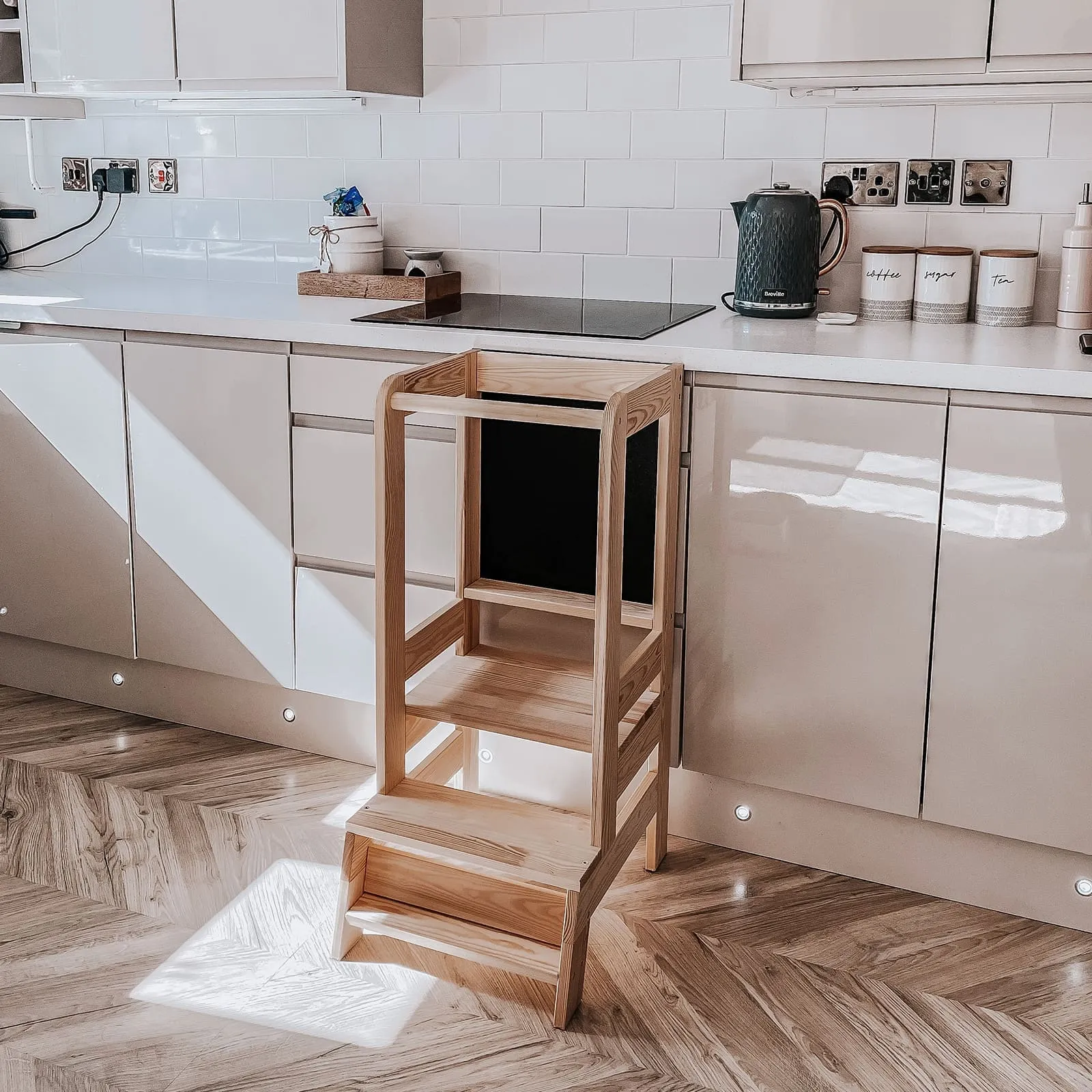 Wooden Kitchen Helper - Learning Tower With Board For Kids By MeowBaby