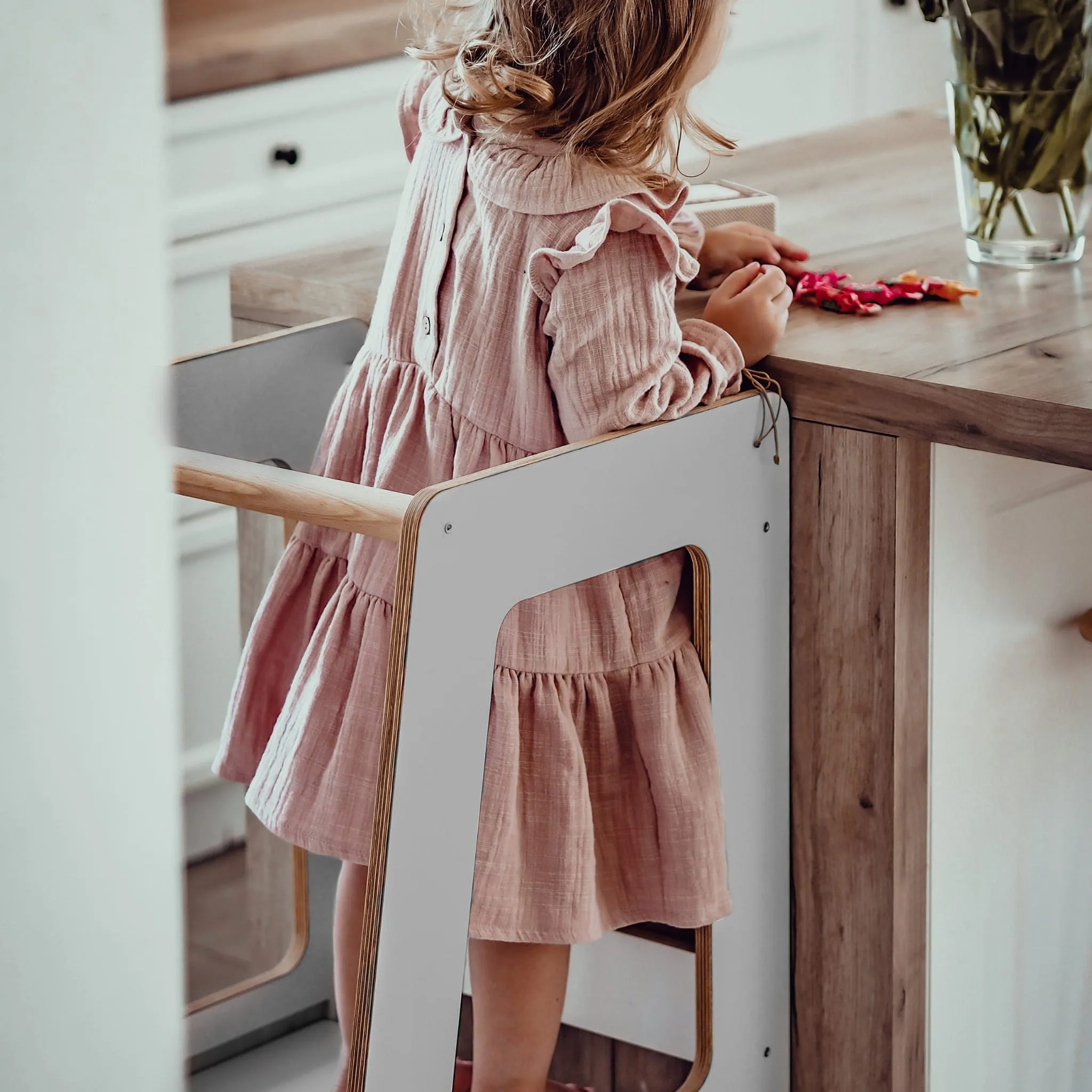 Wooden Kitchen Helper - Scandi Step Stool For Kids By MeowBaby